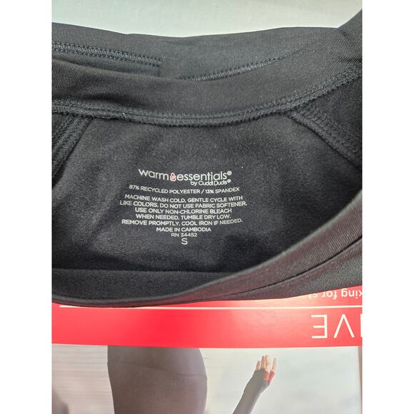 Warm Essentials Size: S Women's Black Long Sleeve Crew NWT - Picture 4 of 6